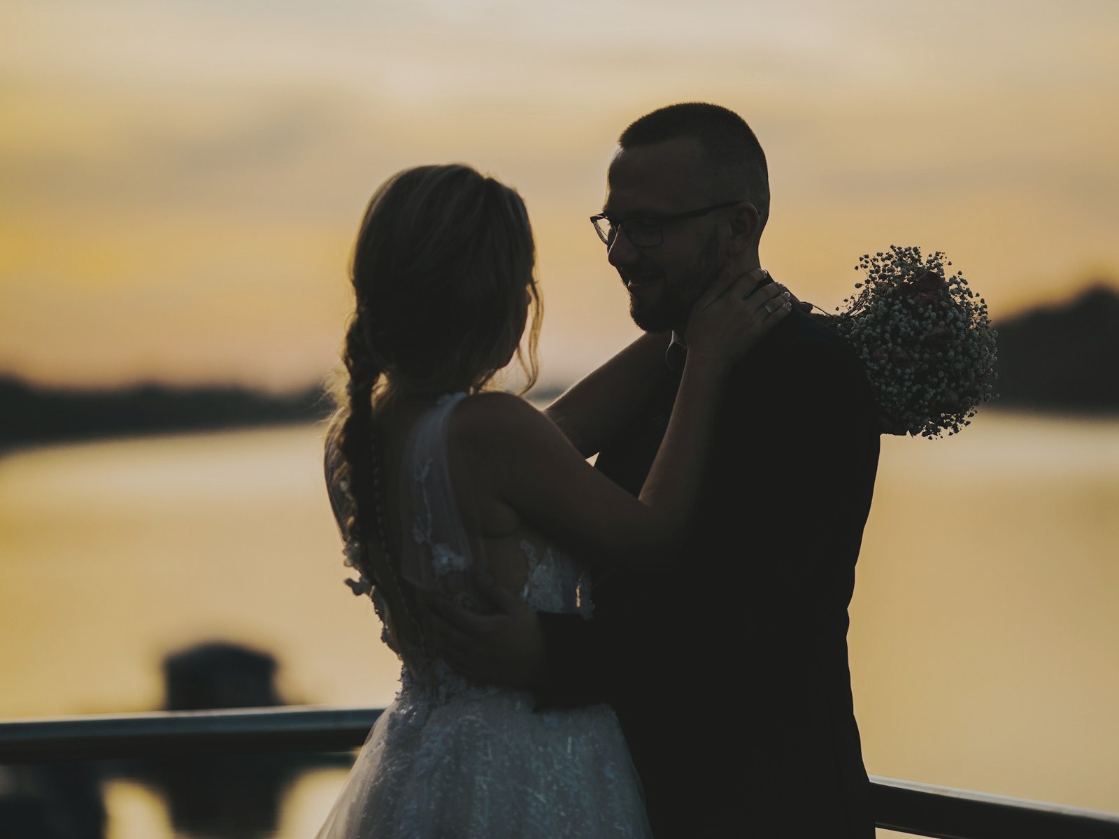 Unedited wedding photograph, raw state